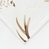 Couverture Polaire Antlers de cerfs roses blancs (Coin)