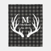 Couverture Polaire Antlers Rustiques De Cerfs Blancs Vérifier Nom De  (Devant)