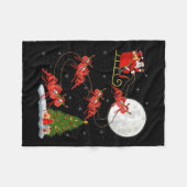 Couverture Polaire Ants Santa Sleigh Flying Funny Magical Christmas T (Devant (Horizontal))