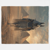 Couverture Polaire Anubis Throw Blanket – Egyptian Mythology Home Dec (Devant (Horizontal))