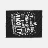 Couverture Polaire Anxiety Humor For Women With Overstimulation (Devant (Horizontal))