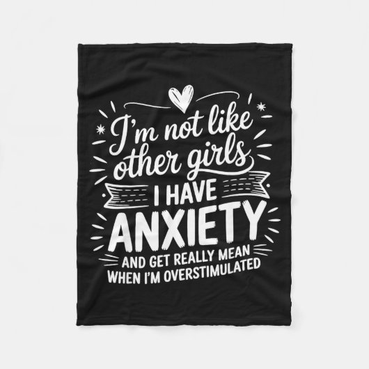 Couverture Polaire Anxiety Humor For Women With Overstimulation (Devant)