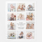 Couverture Polaire Any Text 11 Photo Collage Modern Minimal Keepsake (Devant)