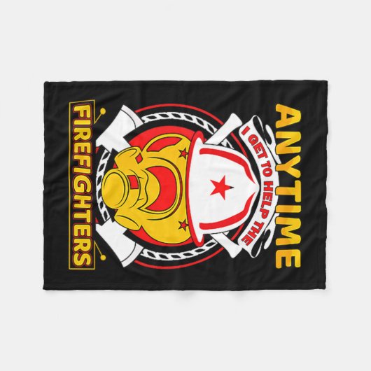 Couverture Polaire Anytime I Get To Help Fireman Gift Proud Firefight (Devant (Horizontal))