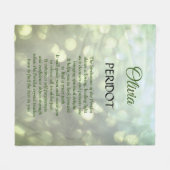 Couverture Polaire Août Birthstone Peridot design (Devant (Horizontal))