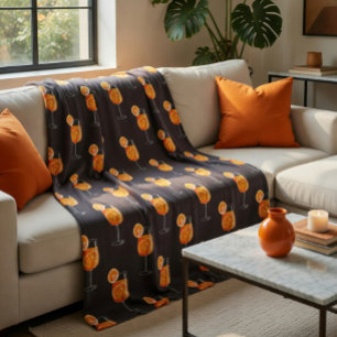 Couverture Polaire Aperol Spritz Fleece Blanket - Cosy Cocktail Vibes