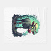 Couverture Polaire Apocalypse de vache zombie (Devant (Horizontal))