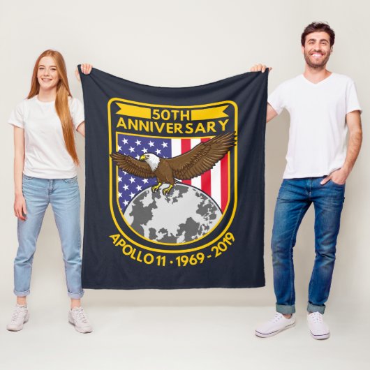 Couverture Polaire Apollo 11 Lune Landing 50e Anniversaire nouveauté (En situation)