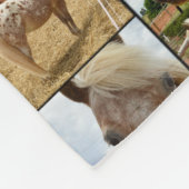 Couverture Polaire Appaloosa Horses Photo Collage, Petit (Coin)