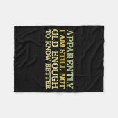 Couverture Polaire Apparently I Am Still Not Old Enough To Know Bette (Devant (Horizontal))