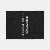 Couverture Polaire Apparently I Like Footll Touchdown Game Day Thanks (Devant (Horizontal))