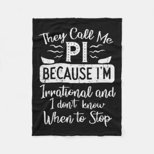 Couverture Polaire Appelez-Moi Pi Parce Que Irrationnel Funky Pi Day