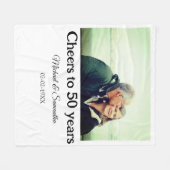 Couverture Polaire applaudissements à 50 ans anniversaire ajouter nom (Devant (Horizontal))