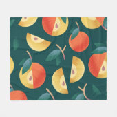 Couverture Polaire Apple Delight : Vert Foncé Sans Couleur. (Devant (Horizontal))