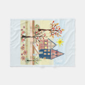 Couverture Polaire Applique, maisons, village (Devant (Horizontal))