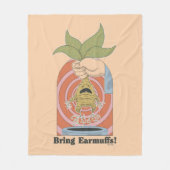 Couverture Polaire "Apportez des cache-oreilles !" Affiche de Mandrak (Devant)