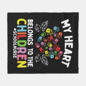 Couverture Polaire Appréciation des infirmières de l'école Mon coeur  (Devant (Horizontal))