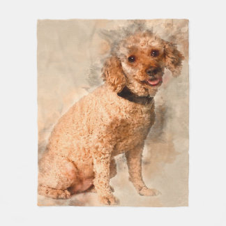 Couverture Polaire Apricot Poodé 7 Ans - Cute Lover Cadeau