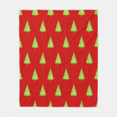 Couverture Polaire Apron Motif d'arbre de Noël à la cime blanche Polk (Devant)