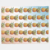 Couverture Polaire Aqua Cream Joyeux ananas tropical (Devant (Horizontal))