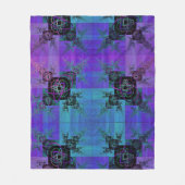 Couverture Polaire Aqua et Lilac Fractal Joy Fleece Blanket (Devant)