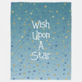 Couverture Polaire Aqua Gold Bleu Souhaite Sur Une Étoile (Devant)