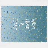 Couverture Polaire Aqua Gold Bleu Souhaite Sur Une Étoile (Devant (Horizontal))