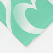 Couverture Polaire Aquamarine White Hearts Pattern (Coin)