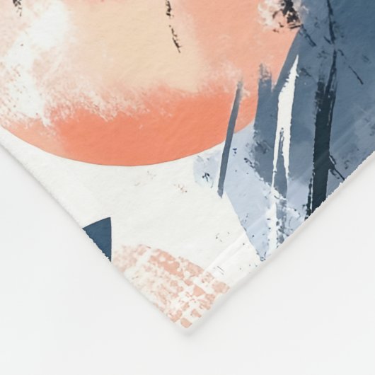 Couverture Polaire Aquarell Pêche Pattern Design (Coin)