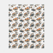 Couverture Polaire Aquarell Wald Champignons Design (Devant)