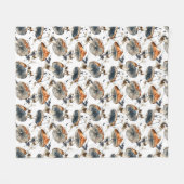 Couverture Polaire Aquarell Wald Champignons Design (Devant (Horizontal))