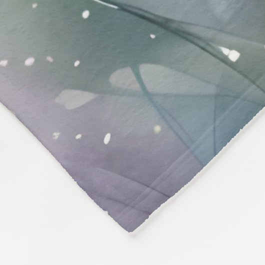 Couverture Polaire Aquarelle à fleurs blanches (Coin)