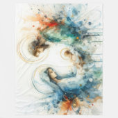 Couverture Polaire Aquarelle Abstraite crèche (Devant)