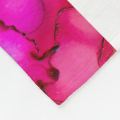 Couverture Polaire Aquarelle Abstraite en marbre rose et vert (Coin)