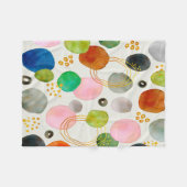 Couverture Polaire Aquarelle Abstraite Gold Parties scintillant Art (Devant (Horizontal))