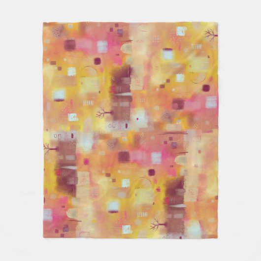 Couverture Polaire Aquarelle Abstraite moderne (Devant)