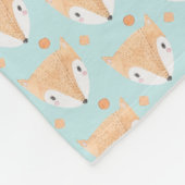 Couverture Polaire Aquarelle adorable Baby Fox Motif (Coin)