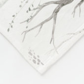 Couverture Polaire Aquarelle Animaux forestiers (Coin)