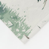 Couverture Polaire Aquarelle Arbres de Noël Motif de vacances (Coin)