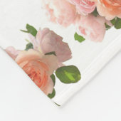 Couverture Polaire Aquarelle Art Rose Fleurs Modèle Floral (Coin)