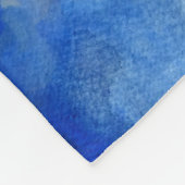 Couverture Polaire Aquarelle ArtBleu mauve magik Blanche polaire (Coin)