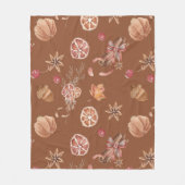 Couverture Polaire Aquarelle Automne L'Action de grâce (Devant)