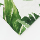 Couverture Polaire Aquarelle Banane Feuilles Tropical Fleece Blanket (Coin)