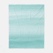Couverture Polaire Aquarelle bleu Aqua Abstrait #2 (Devant)