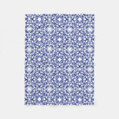 Couverture Polaire Aquarelle bleu Cobalt Carrelage espagnol Motif (Devant)