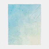 Couverture Polaire Aquarelle bleu et Rose molleton (Devant)