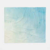 Couverture Polaire Aquarelle bleu et Rose molleton (Devant (Horizontal))