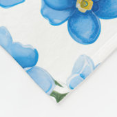 Couverture Polaire Aquarelle Bleu Oubliez-moi pas Motif Fleur (Coin)