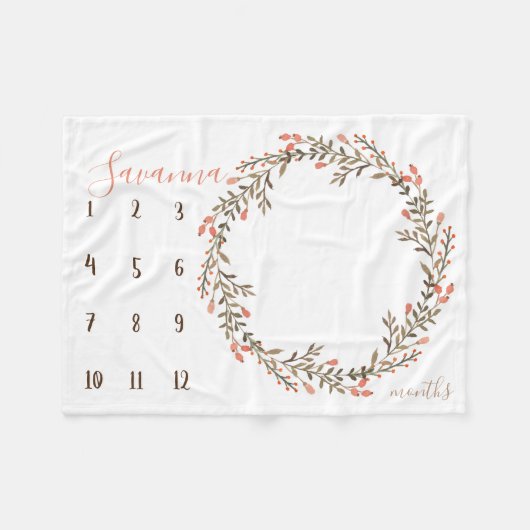 Couverture Polaire Aquarelle Boho - accessoire photo (Devant (Horizontal))