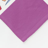 Couverture Polaire Aquarelle boho arc-en-ciel enfants personnalisés (Coin)